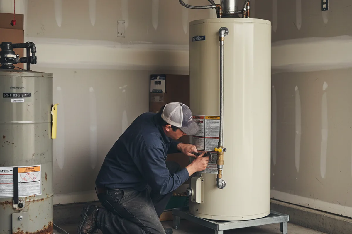 Water heater and shutoff valve replacement in Belle Center